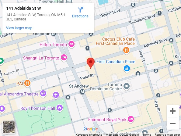 Suite 1102, 141 Adelaide Street W, Toronto ON, Suite 1805 Toronto, ON